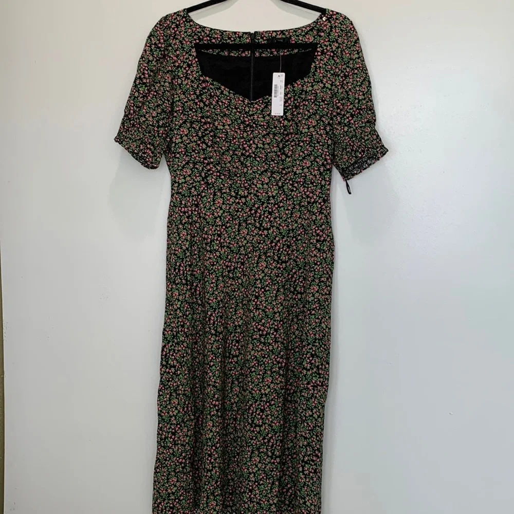 J crew floral midi cottage core fairy romantic dress size 10 new boho cottage c